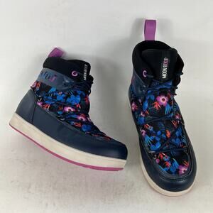 Moon Boot Neil Kauai Sneaker Women's 7.5 Blue Navy Orchid Non-Slip Waterproof